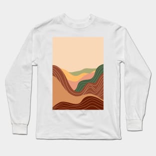 Modern Earthy Tones Mountains 16 Long Sleeve T-Shirt